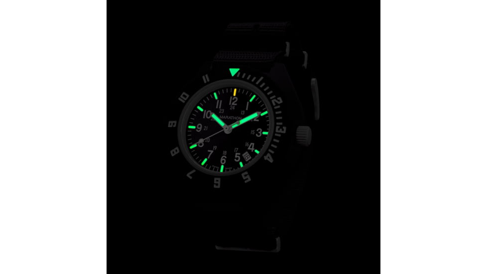 Marathon 41 mm Maraglo Navigator Watch w/Date, Ballistic Nylon, Black, WW194013BK-2101