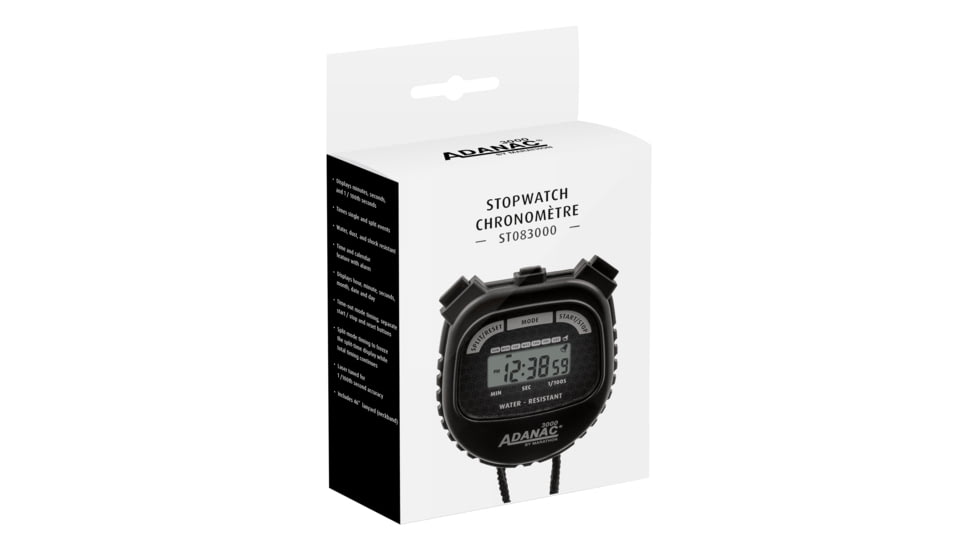 Marathon Adanac 3000 Digital Stopwatch Timer, Black, ST083000-BK