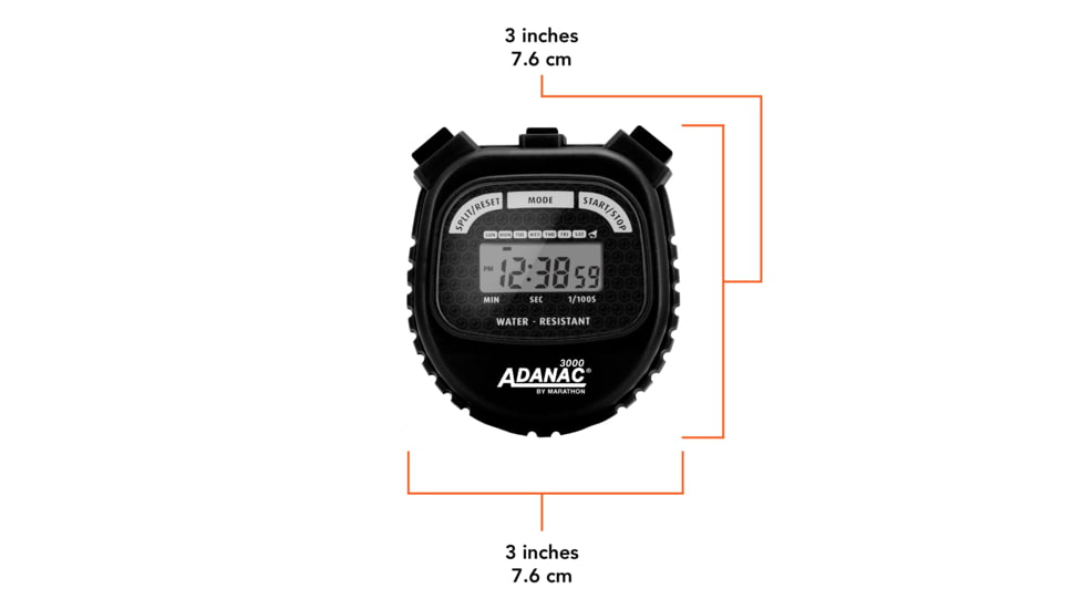 Marathon Adanac 3000 Digital Stopwatch Timer, Black, ST083000-BK