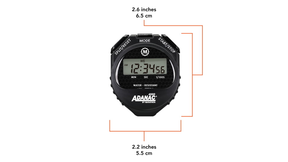 Marathon Adanac 4000 Digital Stopwatch Timer, Black, ST083009-BK