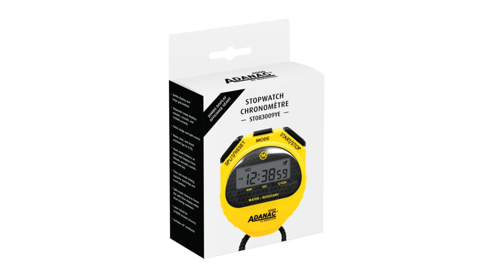 Marathon Adanac 4000 Digital Stopwatch Timer, Yellow, ST083009-YE