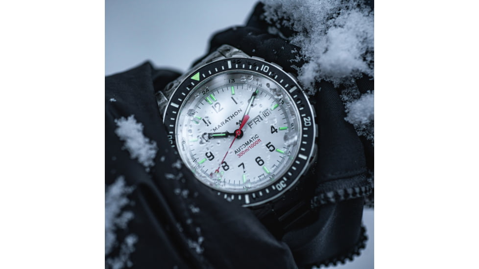 Marathon Arctic JDD w/3pc Black Rubber Strap, White, 46 mm, WW194021SS-0530