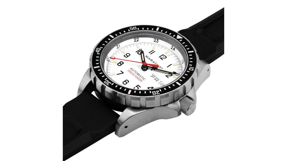 Marathon Arctic JDD w/3pc Black Rubber Strap, White, 46 mm, WW194021SS-0530