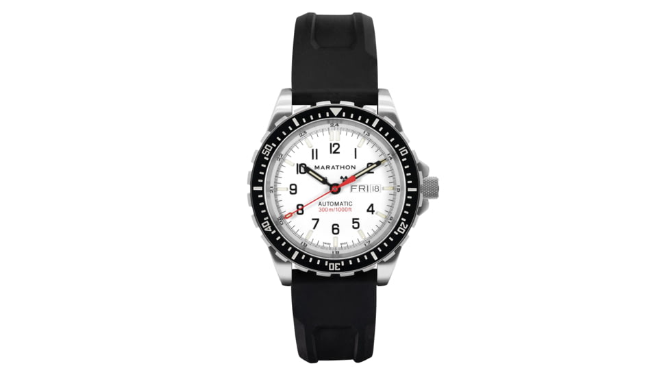 Marathon Arctic JDD w/3pc Black Rubber Strap, White, 46 mm, WW194021SS-0530