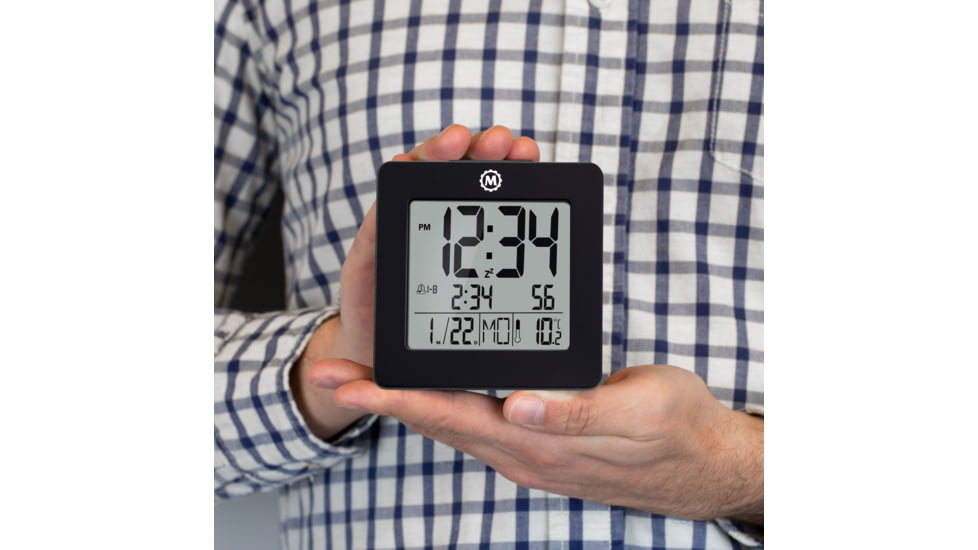 Marathon Digital Desktop Clock, Black, CL030050-BK-00-NA