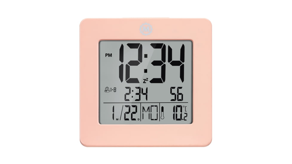 Marathon Digital Desktop Clock, Pink, CL030050-PI-00-NA