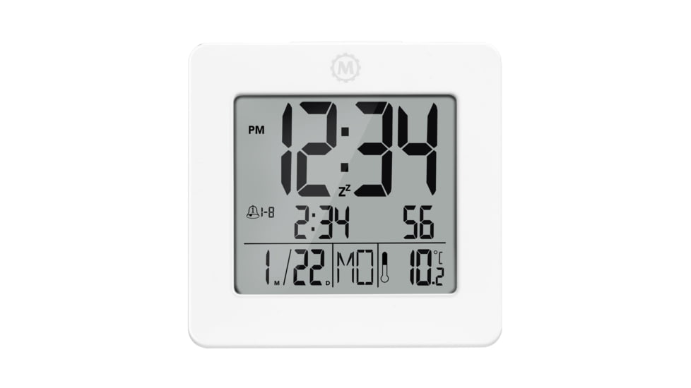 Marathon Digital Desktop Clock, White, CL030050-WH-00-NA