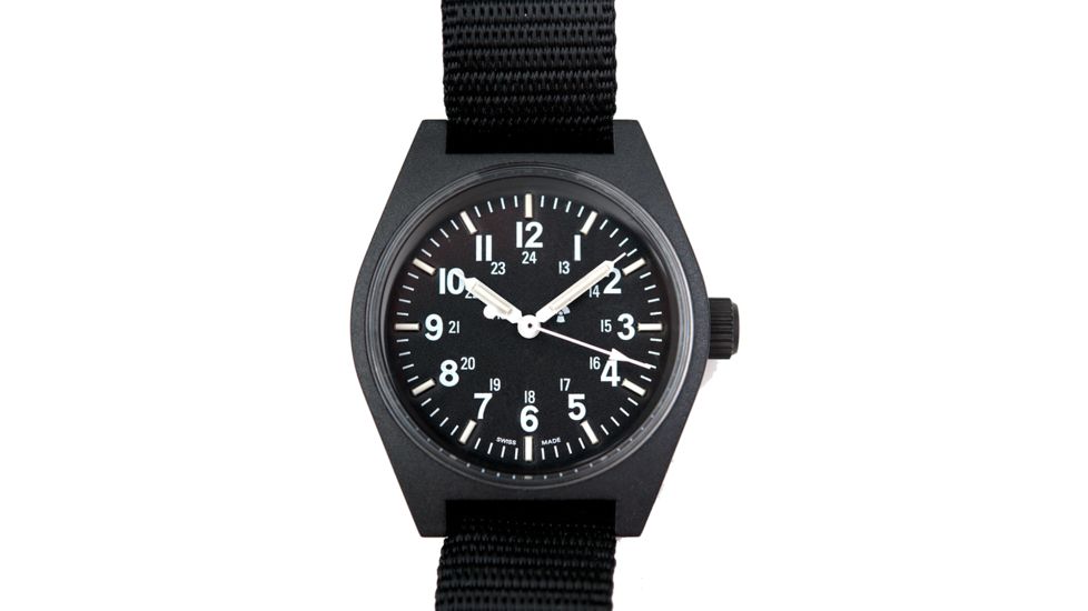 Marathon General Purpose Quartz Wristwatch w/Tritium, GPQ, Black WW194004