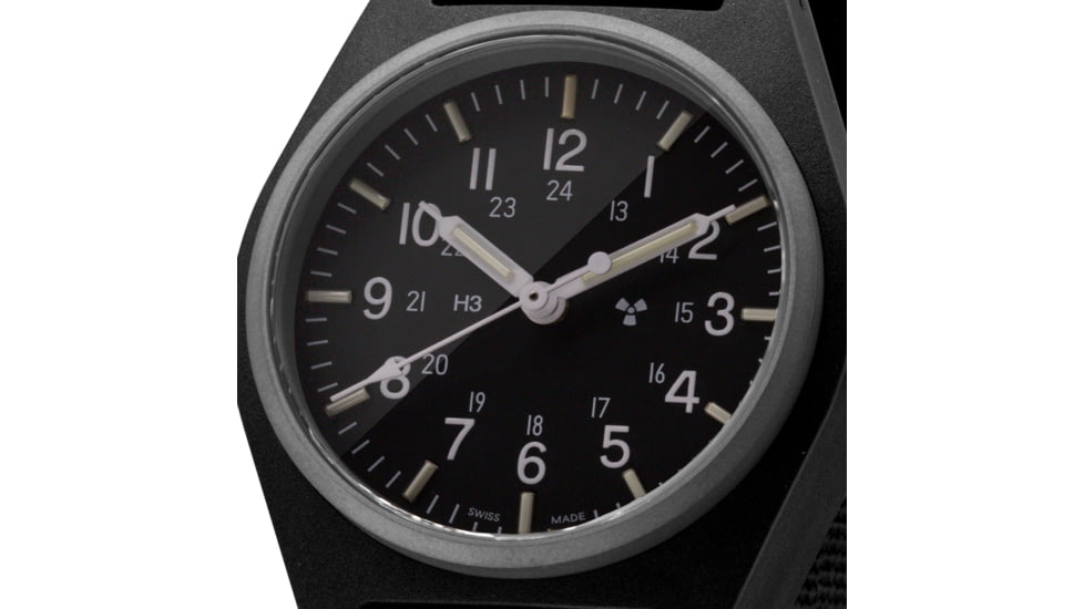 Marathon General Purpose Quartz Wristwatch w/ Tritium, No Government Markings, Black, WW194004BK-0801