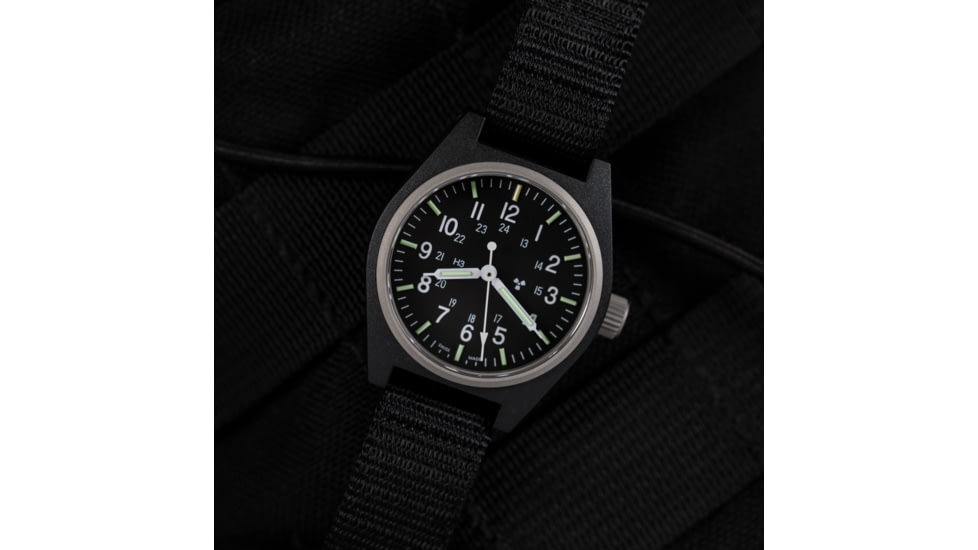 Marathon General Purpose Quartz Wristwatch w/ Tritium, No Government Markings, Black, WW194004BK-0801