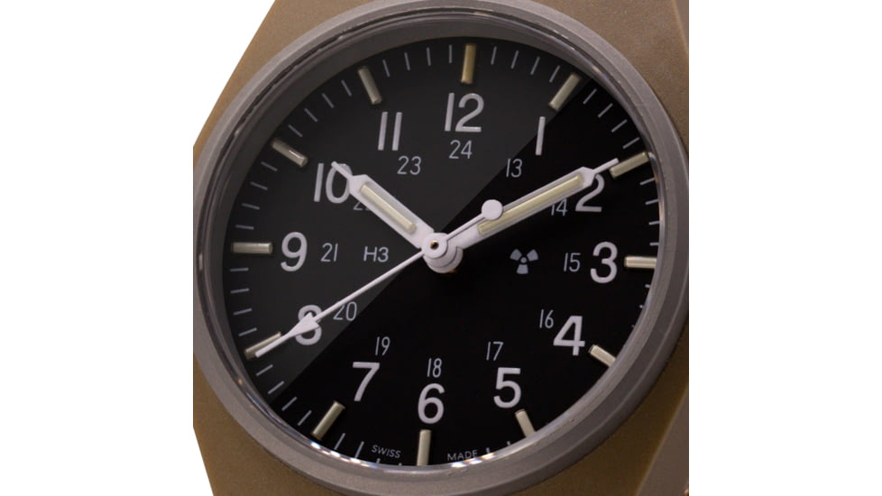 Marathon General Purpose Quartz Wristwatch w/ Tritium, No Government Markings, Desert Tan, WW194004DT-0803