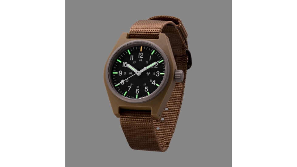 Marathon General Purpose Quartz Wristwatch w/ Tritium, No Government Markings, Desert Tan, WW194004DT-0803