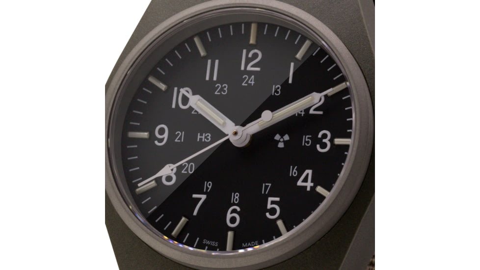 Marathon General Purpose Quartz Wristwatch w/ Tritium, No Government Markings, Sage Green, WW194004SG-0803