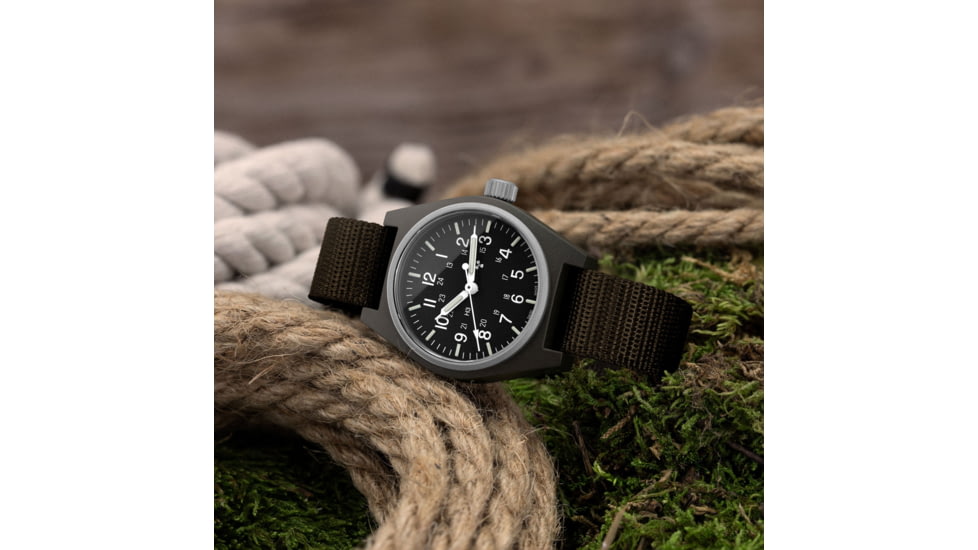 Marathon General Purpose Quartz Wristwatch w/ Tritium, No Government Markings, Sage Green, WW194004SG-0803