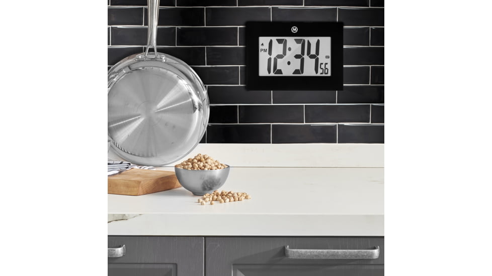 Marathon Large Digital Frame Clock w/3.25 inch Digits, Black, CL030064-BK-00-NA