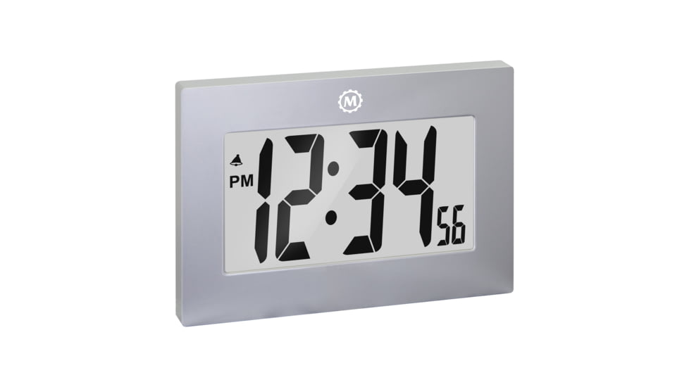 Marathon Large Digital Frame Clock w/3.25 inch Digits, Graphite Gray, CL030064-GG-00-NA