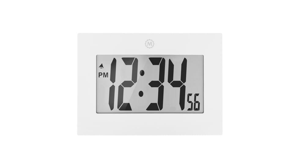 Marathon Large Digital Frame Clock w/3.25 inch Digits, White, CL030064-WH-00-NA