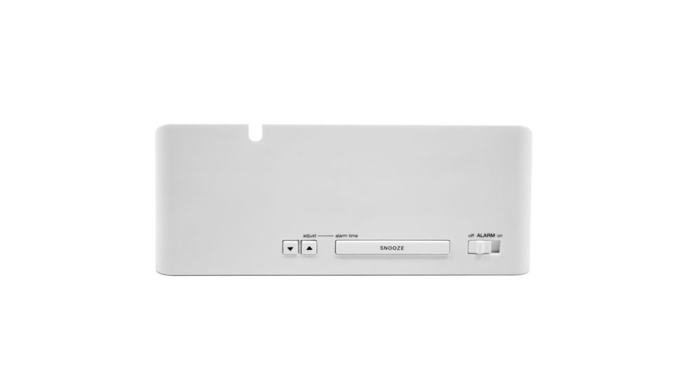 Marathon LED Alarm Clock w/Two USB Ports, White CL030055WH