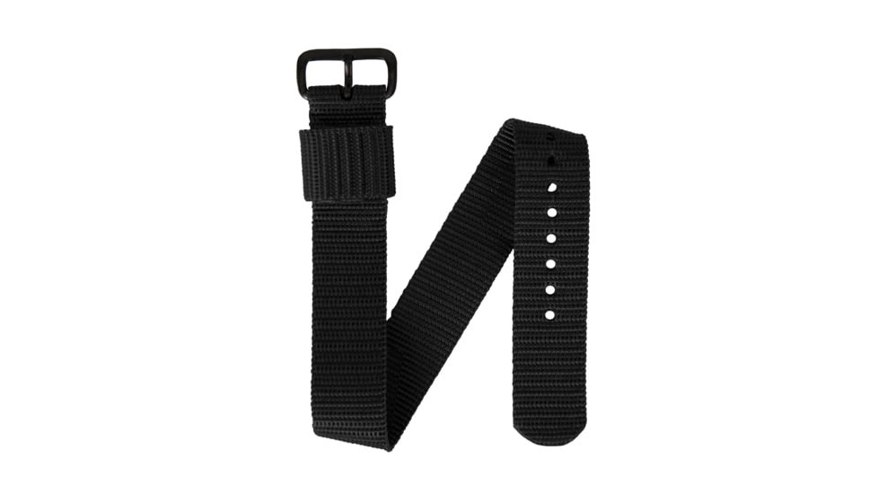 Marathon Nylon Watch Strap, 18mm, Black, WS-NY-BKBK-20-11