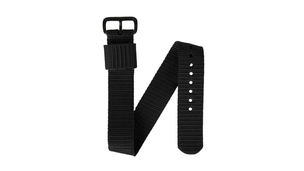 Marathon Nylon Watch Strap, 20mm, Black, WS-NY-BKBK-20-12