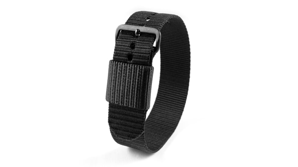 Marathon Nylon Watch Strap, 20mm, Black, WS-NY-BKBK-20-12