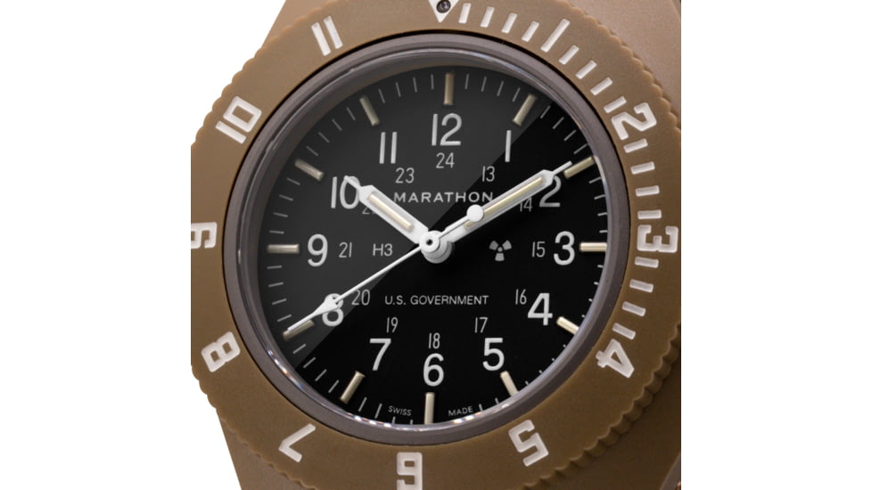 Marathon Pilots Navigator Wristwatch w/Tritium, Desert Tan, WW194001DT-0001
