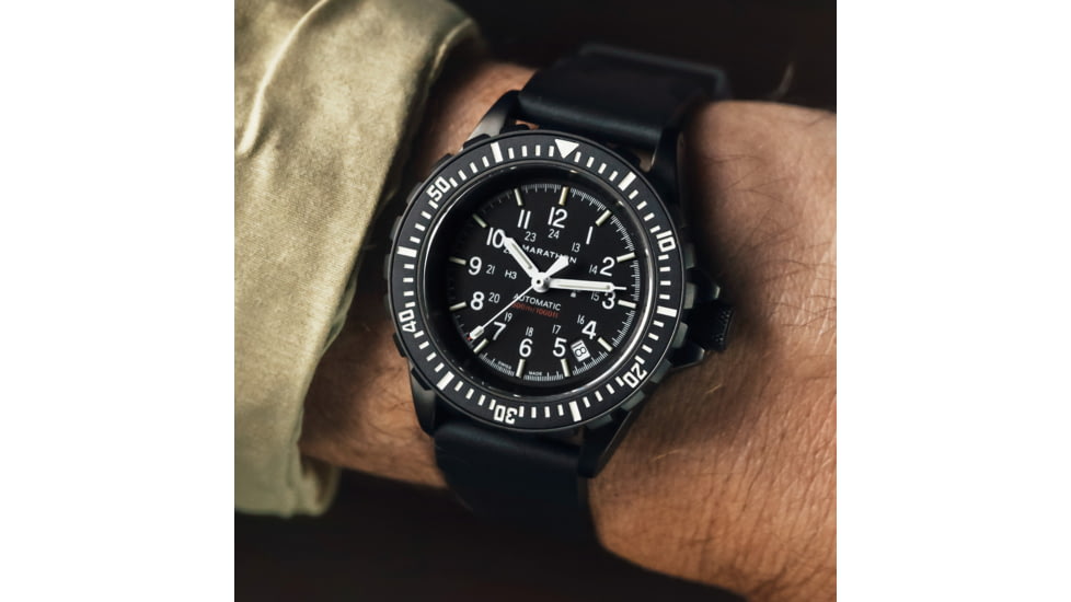 Marathon Search and Rescue Divers Automatic Wristwatch, GSAR, Anthracite Black Sterile, WW194006BK-0130