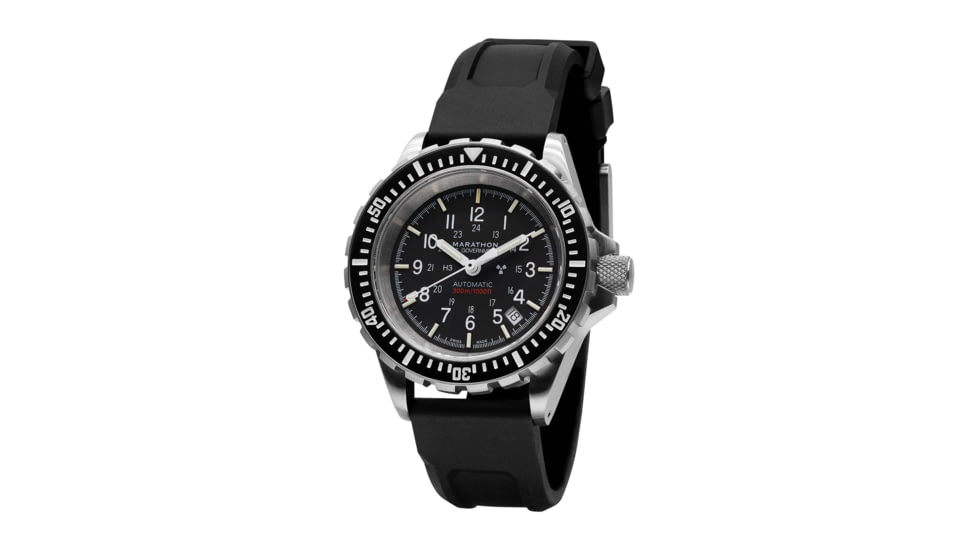 Marathon Search and Rescue Divers Automatic Wristwatch, GSAR, Black, NSN 6645-21-558-0133, WW194006SS-0030