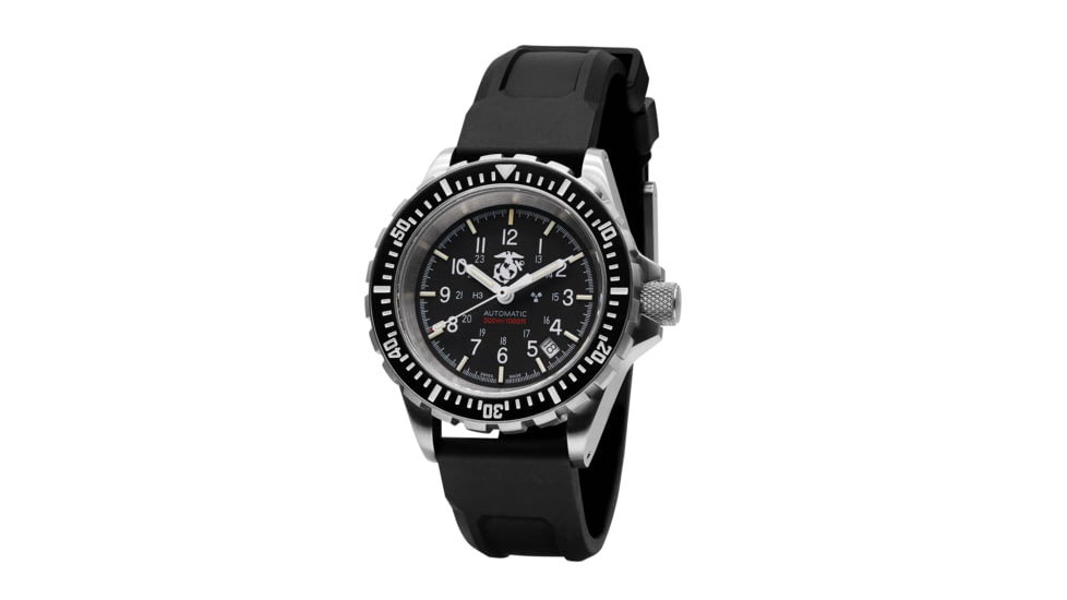 Marathon Search and Rescue Divers Automatic Wristwatch, GSAR, USMC, Black, WW194006SS-0230