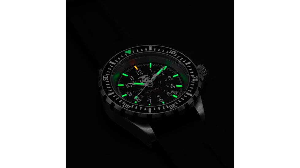 Marathon Search and Rescue Divers Automatic Wristwatch, GSAR, USMC, Black, WW194006SS-0230