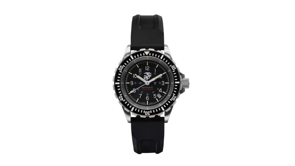 Marathon Search and Rescue Divers Automatic Wristwatch, GSAR, USMC, Black, WW194006SS-0230