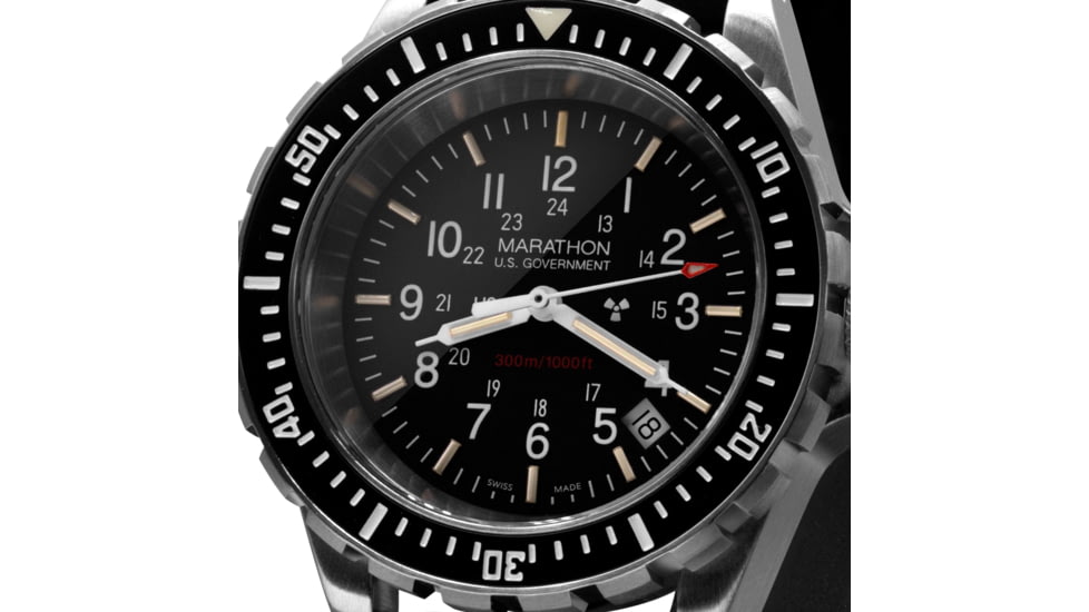 Marathon Search and Rescue Divers Quartz Wristwatch, TSAR, Black, NSN 6645-20-001-9382, WW194006SS-0230