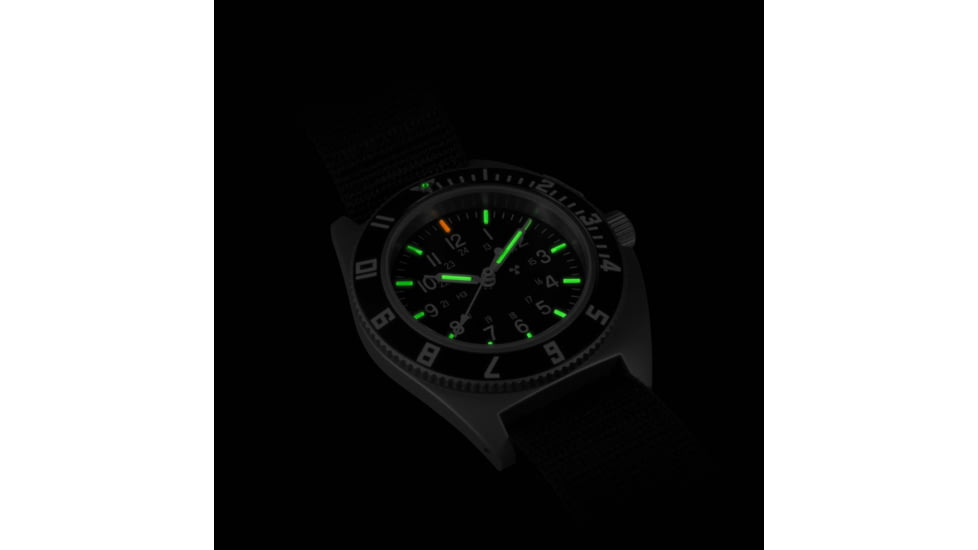 Marathon Steel Navigator, Black Nylon Ballistic Strap 12in, Black, 41mm, WW194001SS-0803