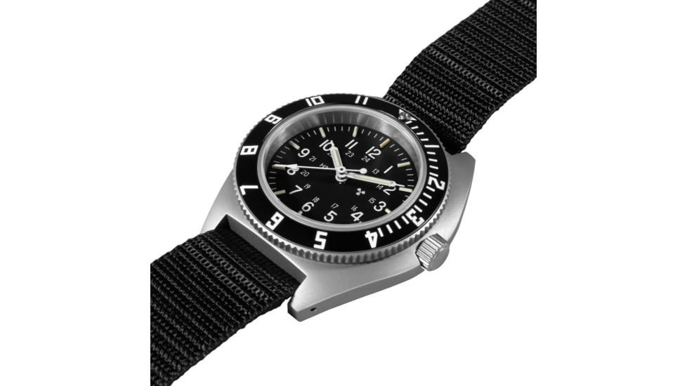 Marathon Steel Navigator, Black Nylon Ballistic Strap 12in, Black, 41mm, WW194001SS-0803