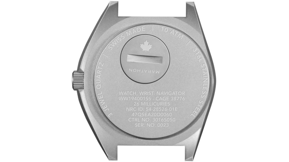 Marathon Steel Navigator, Black Nylon Ballistic Strap 12in, Black, 41mm, WW194001SS-0803