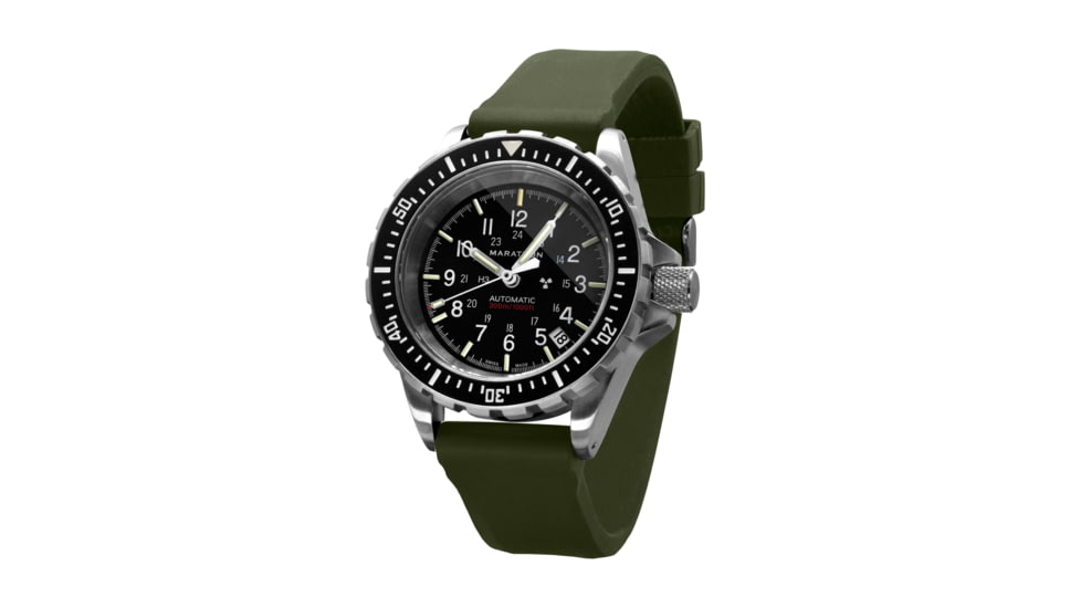 Marathon Vulcanized Rubber Dive Watch Strap, 20mm, Green, WS-RB-GRSS-20
