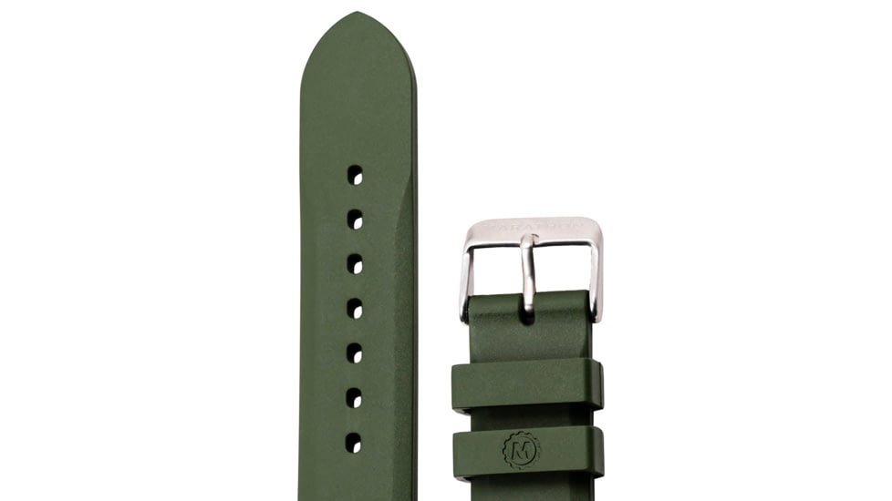 Marathon Vulcanized Rubber Dive Watch Strap, 20mm, Green, WS-RB-GRSS-20
