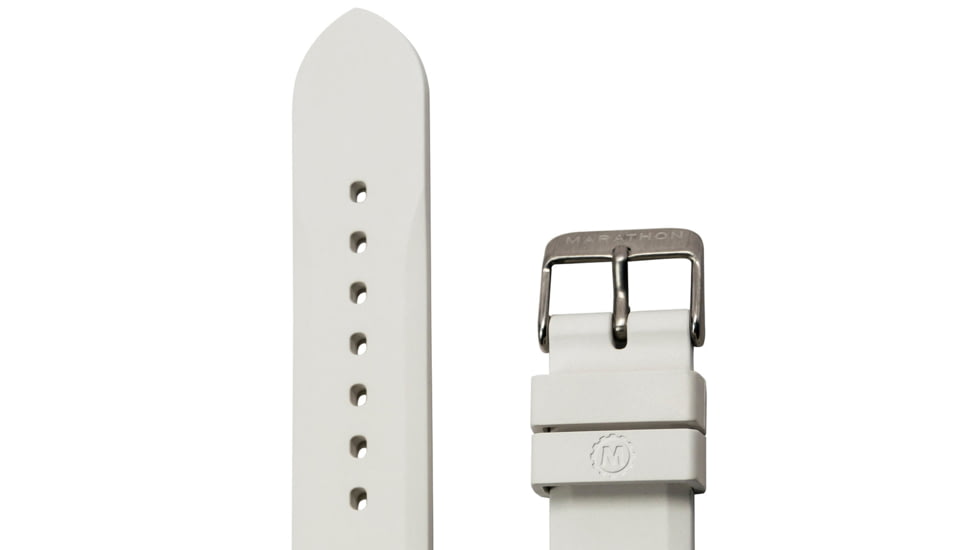 Marathon Vulcanized Rubber Dive Watch Strap, 20mm, White, WS-RB-WHSS-20