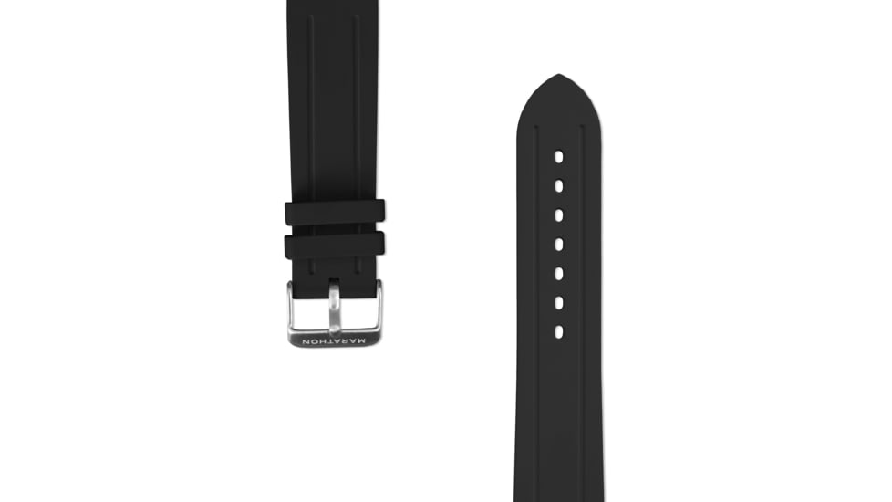Marathon Vulcanized Rubber Dive Watch Strap, 22mm, Black, WS-RB-BKSS-22