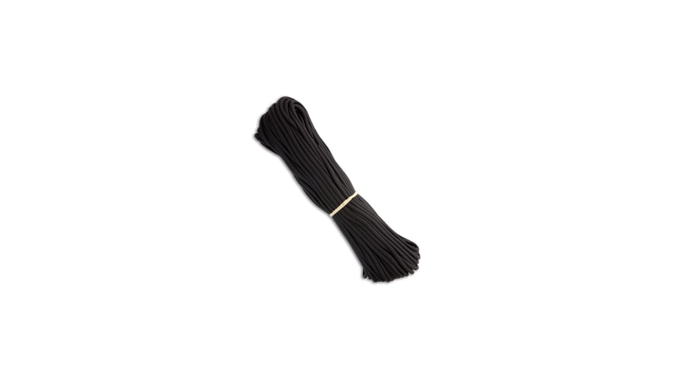 Marbles 550 Paracord Nylon Braided 7-Strand Core 100ft, Black, 100ft, BHQ-6203