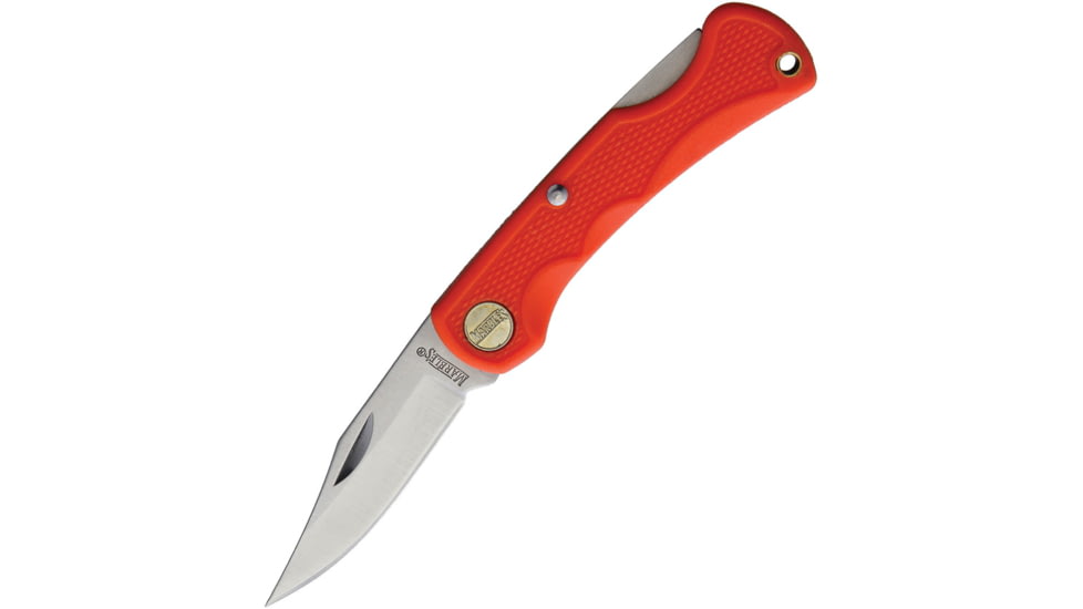 Marbles Small Lockback Orange Folding Knife, 1.88 satin finish stainless clip point blade, Orange nylon handle, BF210639 MR568 ORANGE