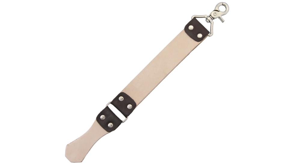 Marbles Small Razor Strop, 15.75in, Leather, Double-Sided Leather, One 8.5in And 4.5in, SS Swivel Hook, MR542
