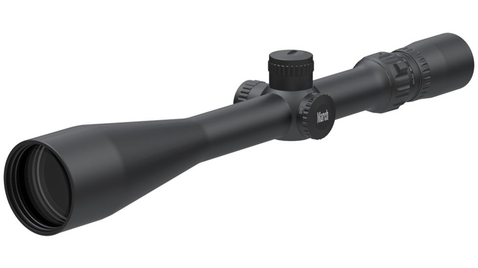March Scopes 10X-60X52, Normal Turret Rifle Scope, 3/32Moa Dot Reticle, Black, NSN None, D60V52L-3/32MOA-DOT
