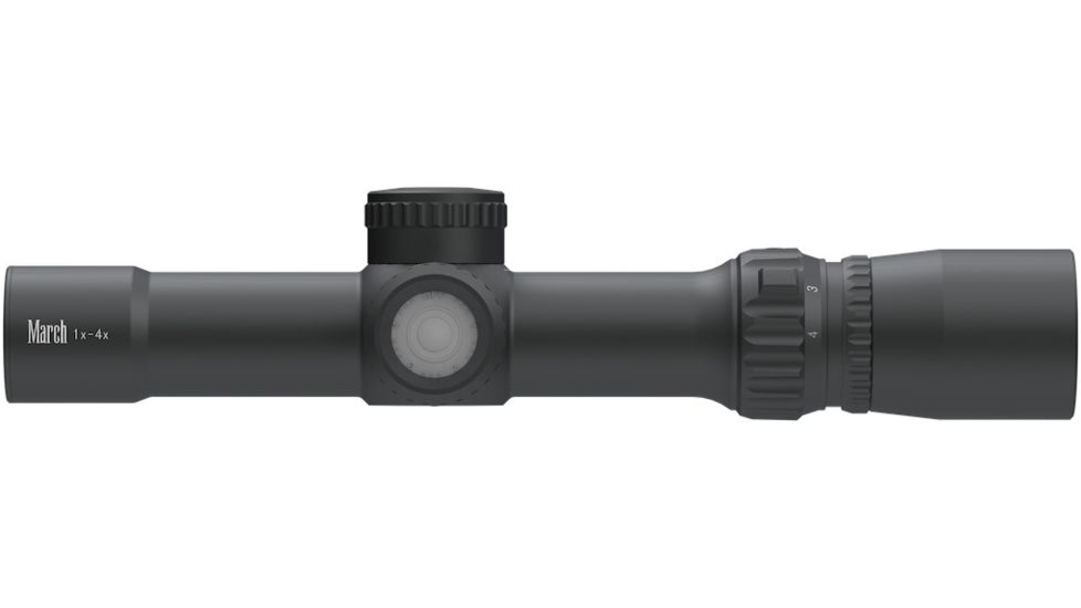 March Scopes 1X-4X24, Normal Turret Rifle Scope, Fd-1 Reticle, Black, NSN None, D4V24IML-FD-1