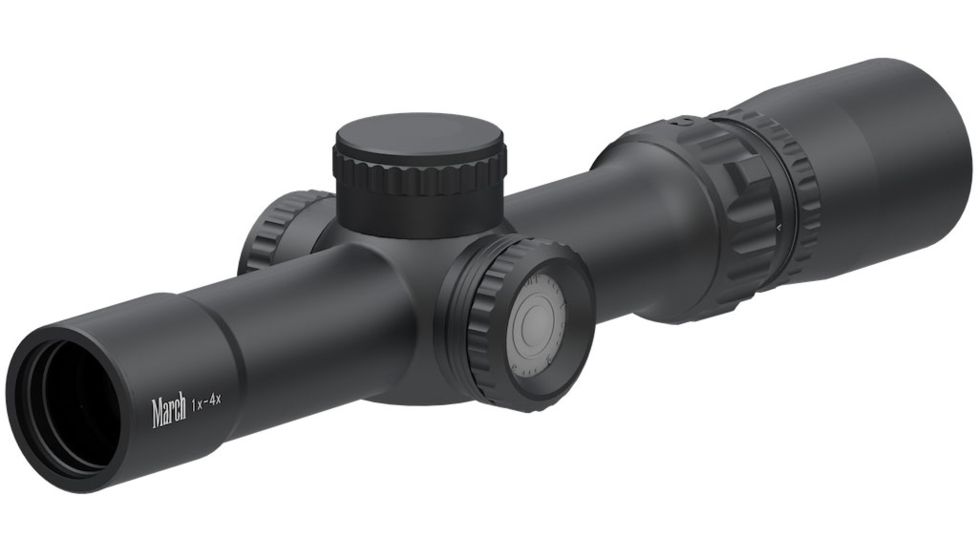 March Scopes 1X-4X24, Normal Turret Rifle Scope, Fd-1 Reticle, Black, NSN None, D4V24IML-FD-1
