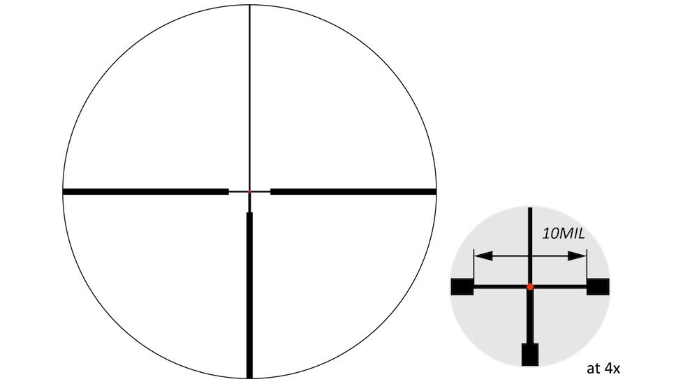 March Scopes Rifle Scope, 2.5-25x52mm, 30mm Tube, Second Focal Plane, MTR-FD-1 Reticle, Matte, Black, D25V52TIML FD-1 Reticle