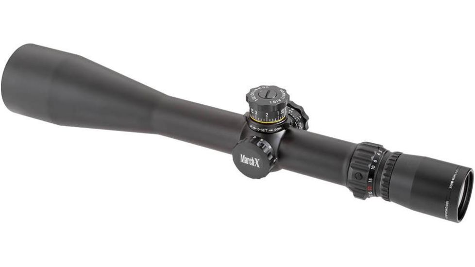 March Scopes 5-50 x 56mm Tactical Knob 34mm Tube Rifle Scope, MTR-1, Black MAR1027