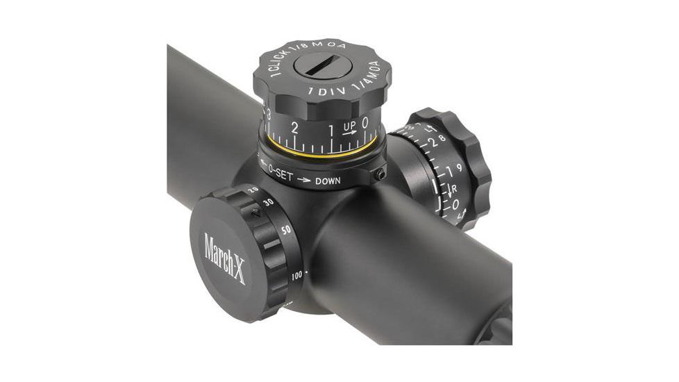 March Scopes 5-50 x 56mm Tactical Knob 34mm Tube Rifle Scope, MTR-1, Black MAR1027
