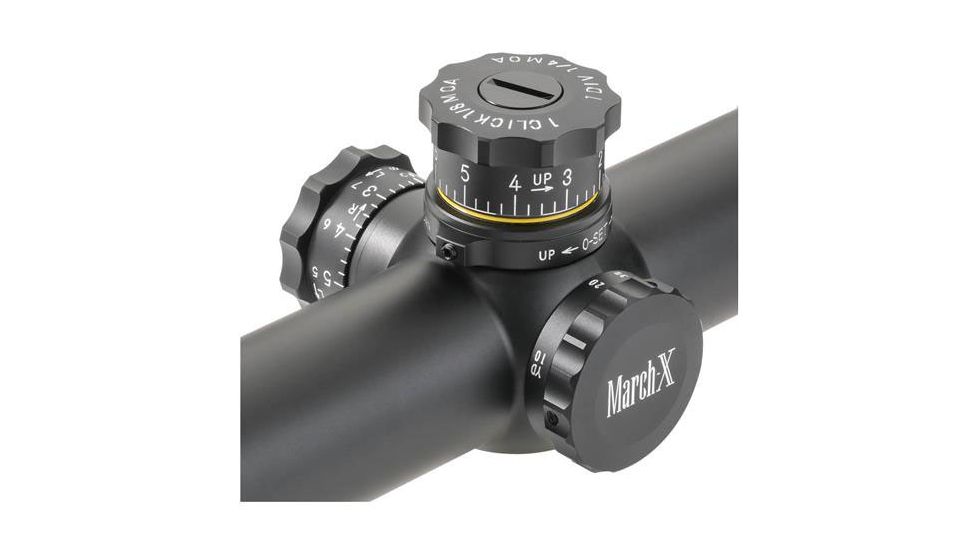 March Scopes 5-50 x 56mm Tactical Knob 34mm Tube Rifle Scope, MTR-1, Black MAR1027
