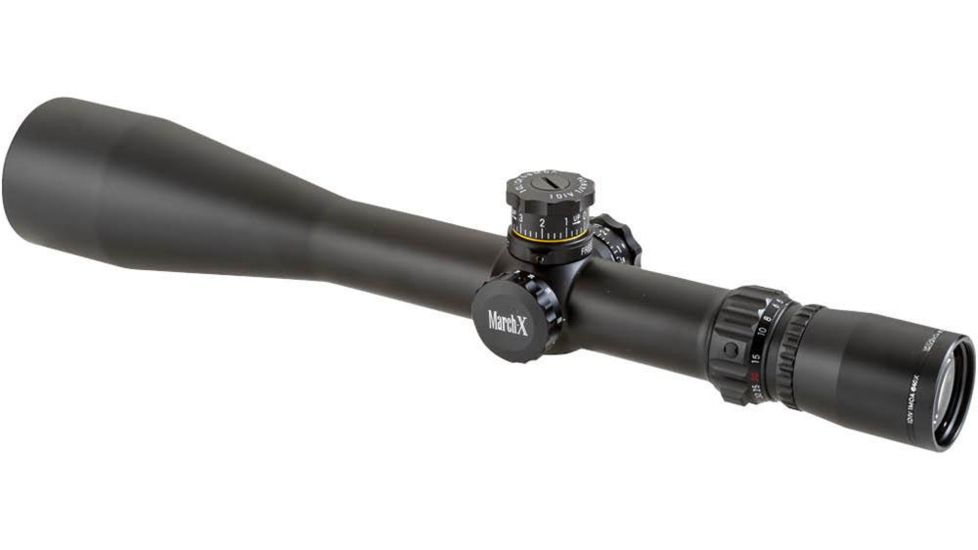 March Scopes 5-50 x 56mm Tactical Knob Rifle Scope, 3/32 MOA DOT, Black MAR1068